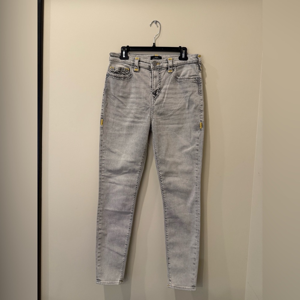 True Religion Light Gray Skinny Jeans